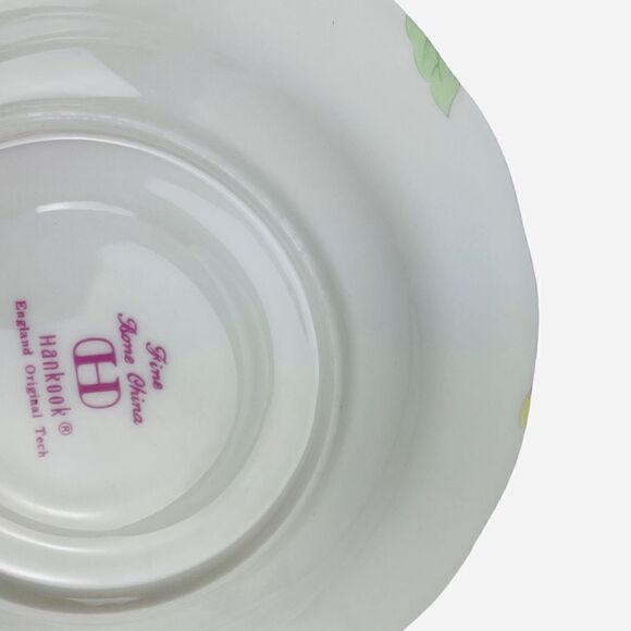 Hankook Bone China England Original Tech Teacup Saucers 2 Sets Korea NIB Floral - Picture 14 of 16